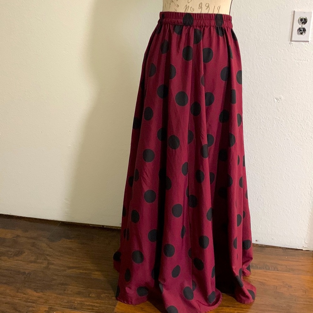 Cato Long Skirt Size XL in color Maroon & Black